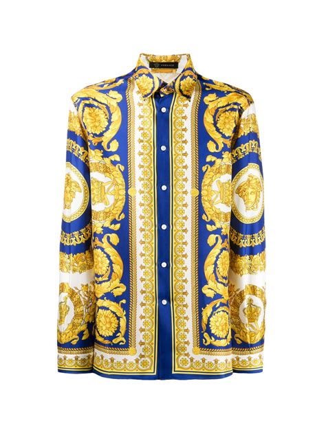 uomini camicia versace